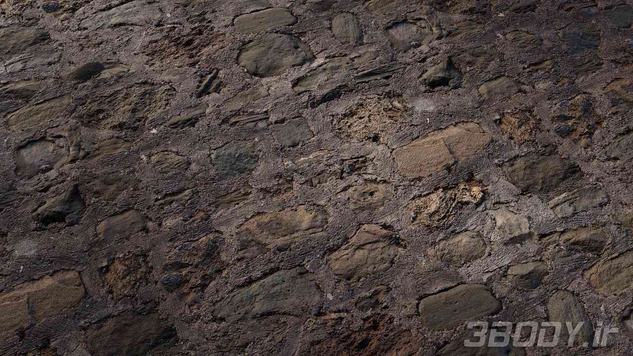 متریال دیوار سنگی stone wall عکس 1